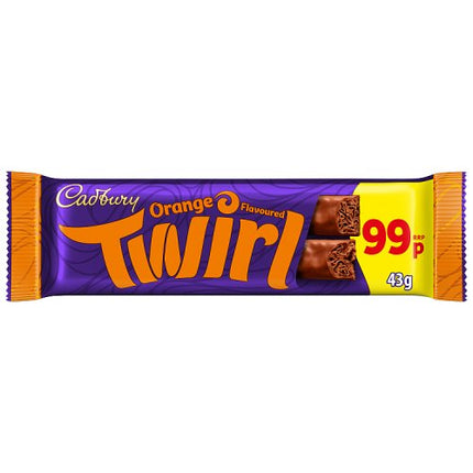 Cadbury Twirl Orange Chocolate Bar 43g £0.99