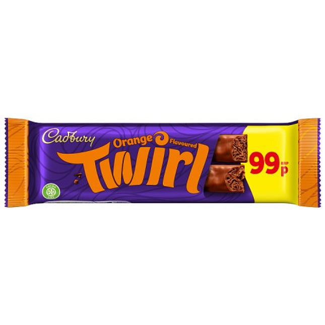 Cadbury Twirl Orange Chocolate Bar 43g £0.99
