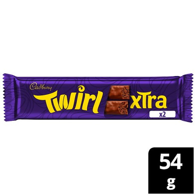 Cadbury Twirl Xtra Duo Chocolate Bar 54g