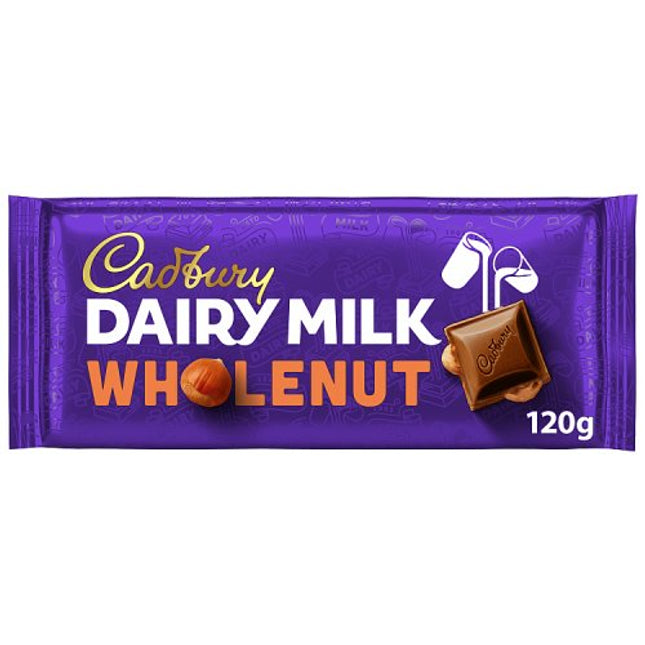 Cadbury Dairy Milk Chopped Hazelnut Chocolate Bar 120g