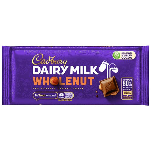 Cadbury Dairy Milk Chopped Hazelnut Chocolate Bar 120g