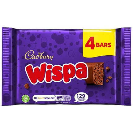 Cadbury Wispa Chocolate Bar 4 Pack Multipack 94.8g