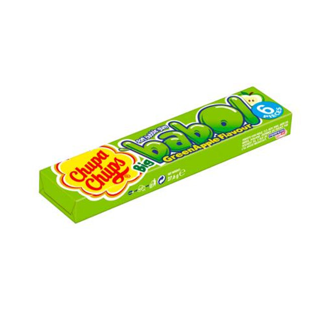 Chupa Chups Babol Green Apple Bubble Gum 6 Piece