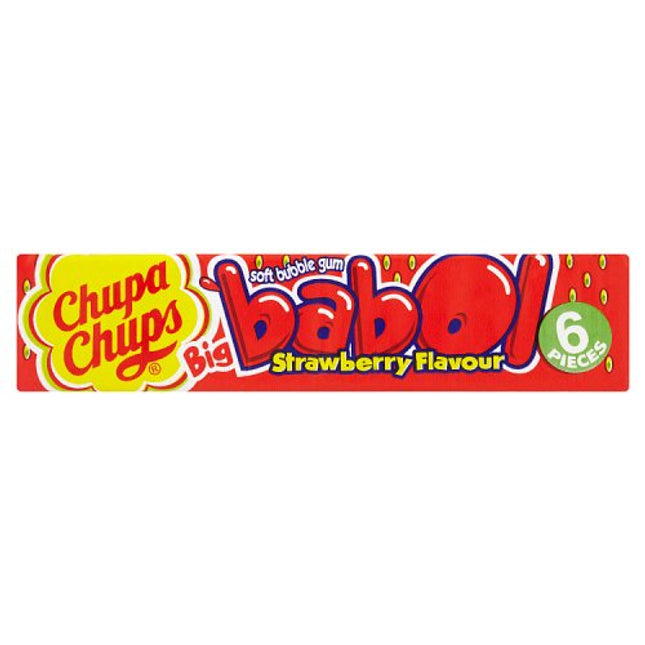Chupa Chups Babol Strawberry Bubble Gum 6 Piece
