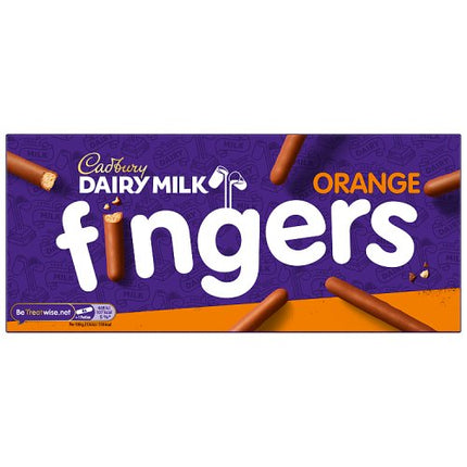 Cadbury Dairy Milk Fingers Orange Milk Chocolate Biscuits 114g