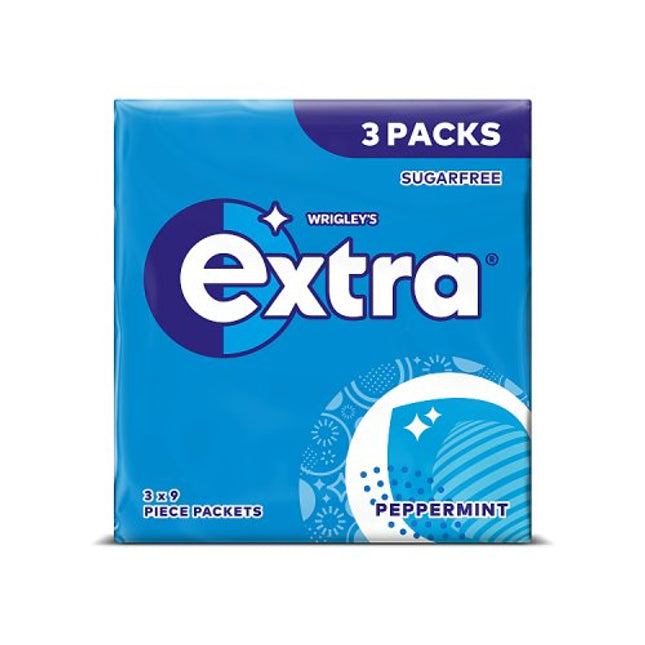 Wrigley's Extra Peppermint Sugarfree Chewing Gum 3 Packs