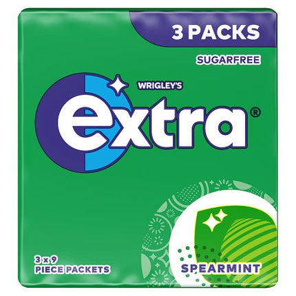 Extra Spearmint Sugarfree Chewing Gum 3 Packs