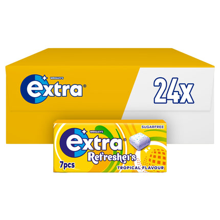 Extra Refreshers Tropical Flavour Sugarfree Chewing Gum Handy Box 7 Pieces