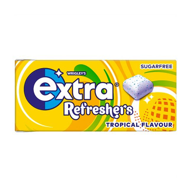 Extra Refreshers Tropical Flavour Sugarfree Chewing Gum Handy Box 7 Pieces