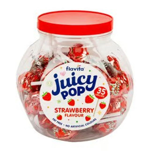 Flavita Lollies Strawberry Jar 35pcs