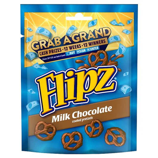 Flipz Milk Chocolate Coated Pretzels 90g