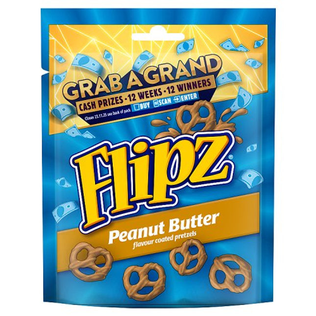 Flipz Peanut Butter Coated Pretzels 90g