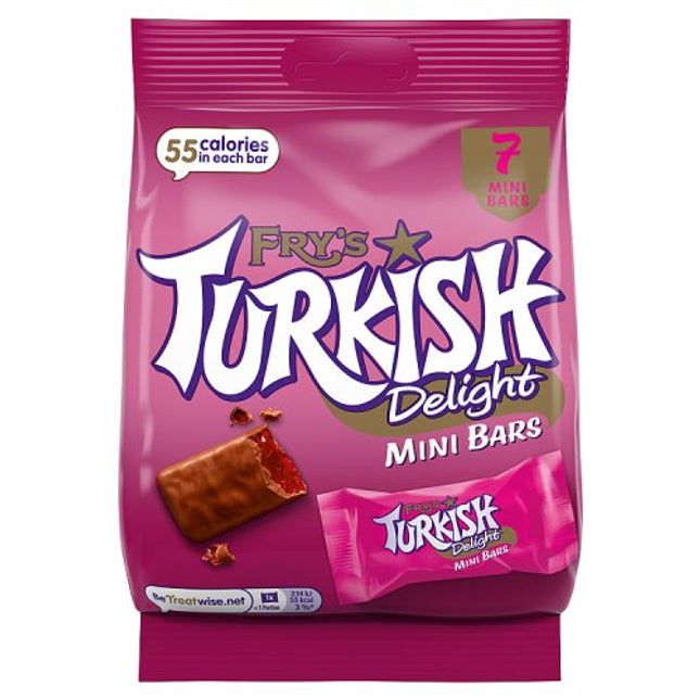 Frys Turkish Delight Mini Bars Chocolate Bag105g