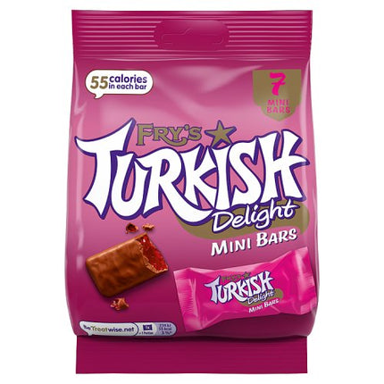 Frys Turkish Delight Mini Bars Chocolate Bag105g