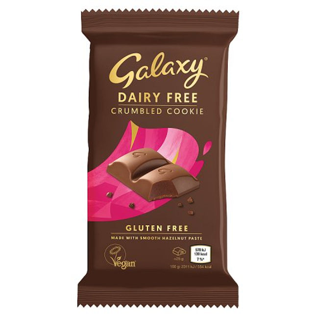 Galaxy Crumbled Cookie Vegan Dairy Free Block 100g