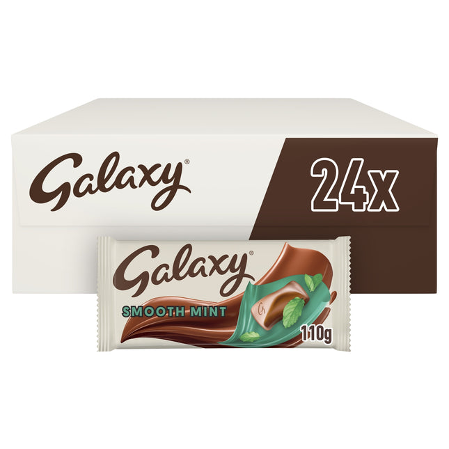 Galaxy Smooth Mint Chocolate Block Bar 110g