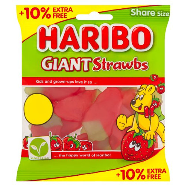 Haribo Giant Strawbs 154g £1.25 10% Extra Free