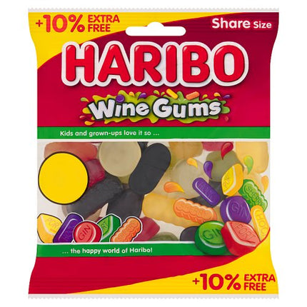 WIGIG Haribo Wine Gums 154g £1.25 10% Extra Free