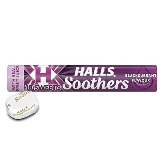 Halls Soothers Blackcurrant Sweets 45g