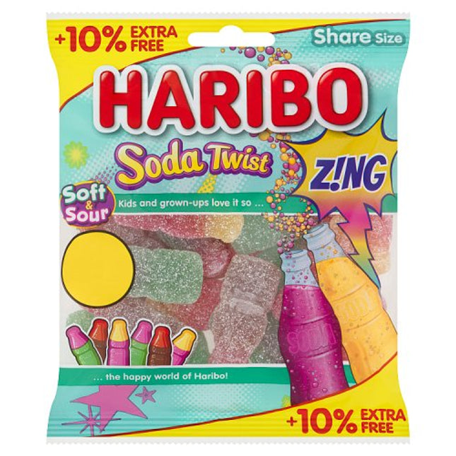 Haribo 10% Extra Free Zing Soda Twist 176g £1.25