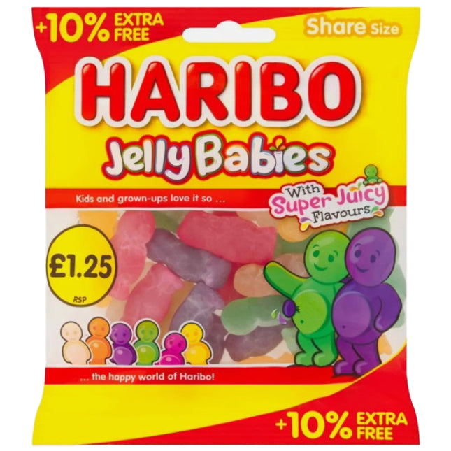 Haribo Jelly Babies 154g PMP £1.25 10% Extra Free