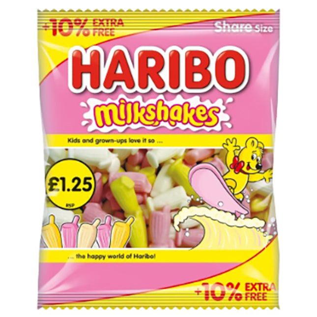 Haribo Milkshakes 154g PMP £1.25 10% Extra Free