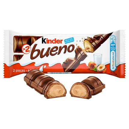 Kinder Bueno Milk and Hazelnuts 2 x 21.5g (43g)