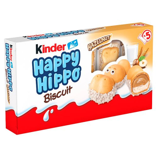 Kinder Happy Hippo Milk and Hazelnut Biscuits 5 Pack 103g