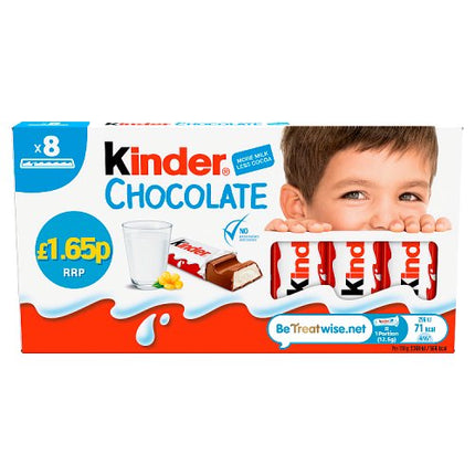 Kinder Chocolate 8 Pack 100g £1.65