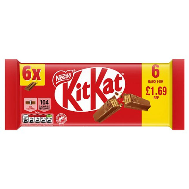 Kit Kat 2 Finger 6 Pack (6x20.7g) £1.69