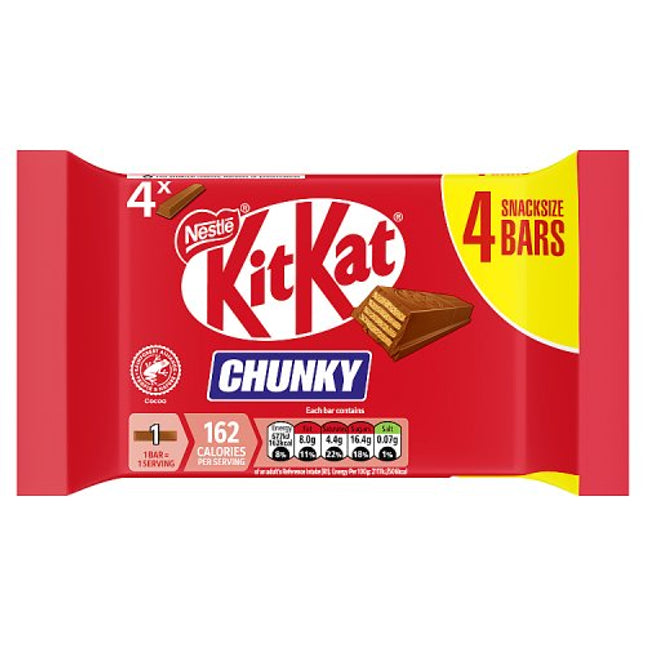 Kit Kat Chunky Milk Chocolate Bar 4 Pack (4x32g)