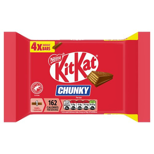Kit Kat Chunky Milk Chocolate Bar 4 Pack (4x32g)
