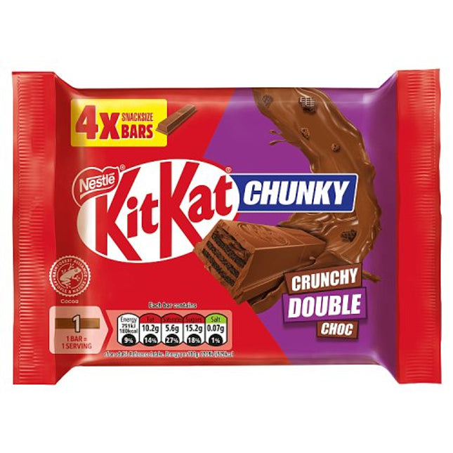 Kit Kat Chunky Double Chocolate 4 Pack 136g