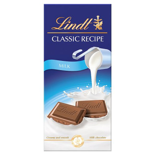 Lindt Classic Recipe Milk Chocolate Bar 100g