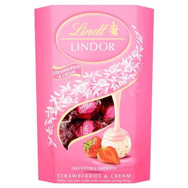 Lindt Lindor Strawberry & Cream Cornet 200g