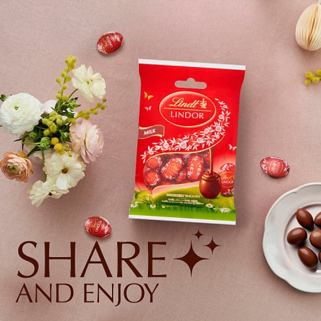 Lindt Lindor Milk Chocolate Easter Mini Eggs Bag 80g