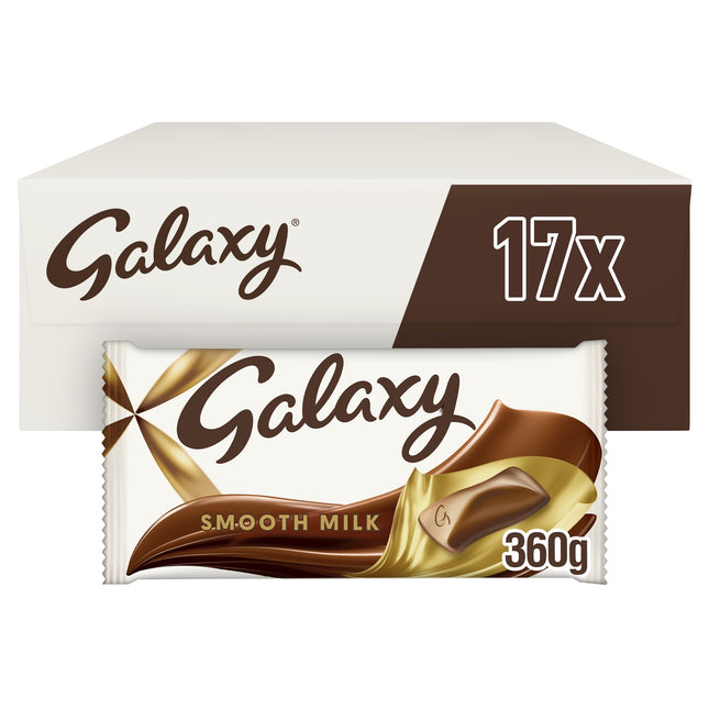 Galaxy Smooth Milk Chocolate Gift Large Sharing Block Bar Vegetarian 360g