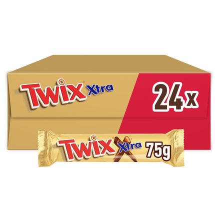 Twix Xtra Chocolate Biscuit Twin Bars 75g