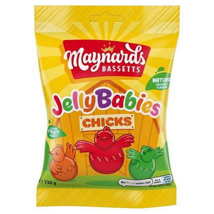 Maynards Bassetts Jelly Babies Chicks Sweets Sharing Bag 130g