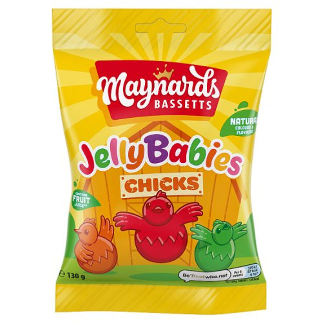Maynards Bassetts Jelly Babies Chicks Sweets Sharing Bag 130g