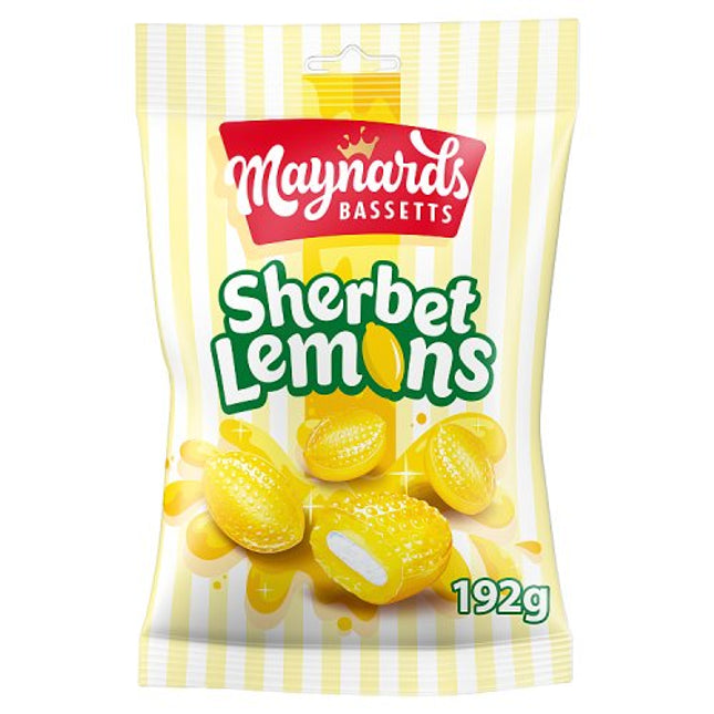 Maynards Bassetts Sherbet Lemons Sweets Bag 192g