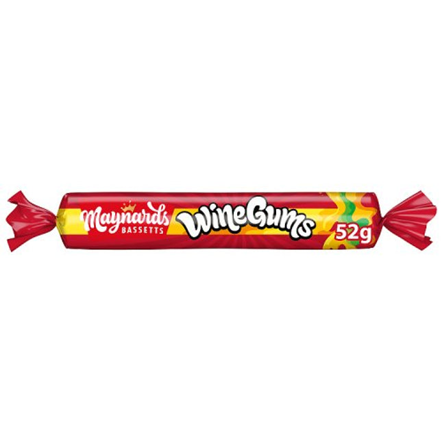 Maynards Bassetts Wine Gums Sweets Roll 52g