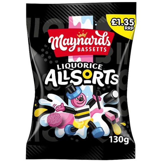 Maynards Bassetts Liquorice Allsorts Sweets Bag £1.35 PMP 130g