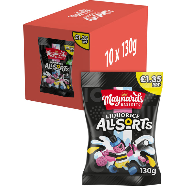 Maynards Bassetts Liquorice Allsorts Sweets Bag £1.35 PMP 130g
