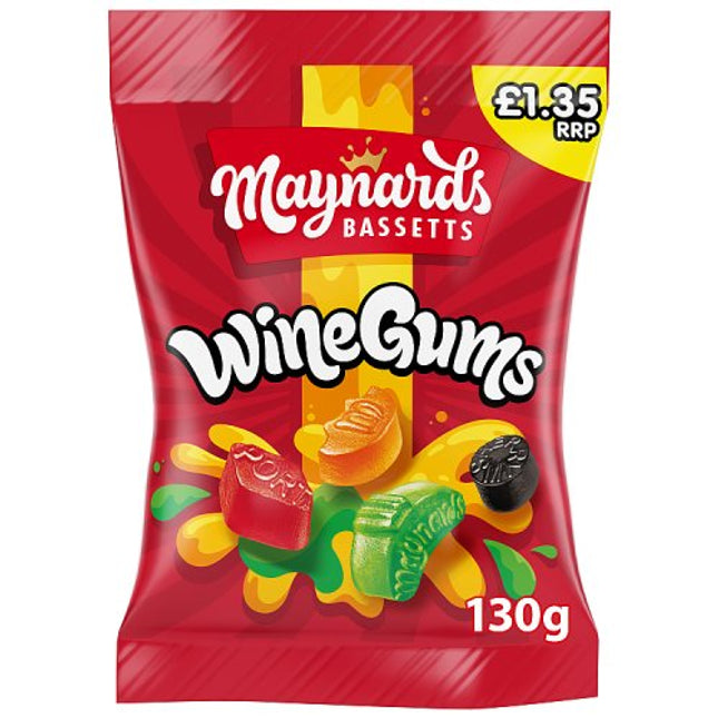 Maynards Bassetts Wine Gums Sweets Bag 130g £1.35 PMP