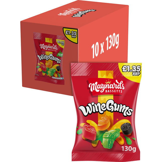 Maynards Bassetts Wine Gums Sweets Bag 130g £1.35 PMP