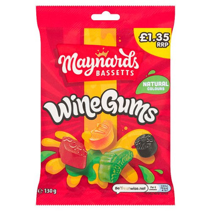 Maynards Bassetts Wine Gums Sweets Bag 130g £1.35 PMP