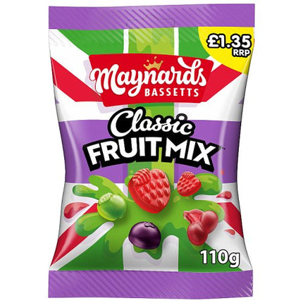 Maynards Bassetts Classic Fruit Mix Sweet Bag PMP £1.35 110g