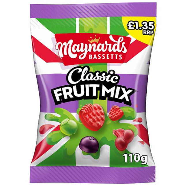 Maynards Bassetts Classic Fruit Mix Sweet Bag PMP £1.35 110g