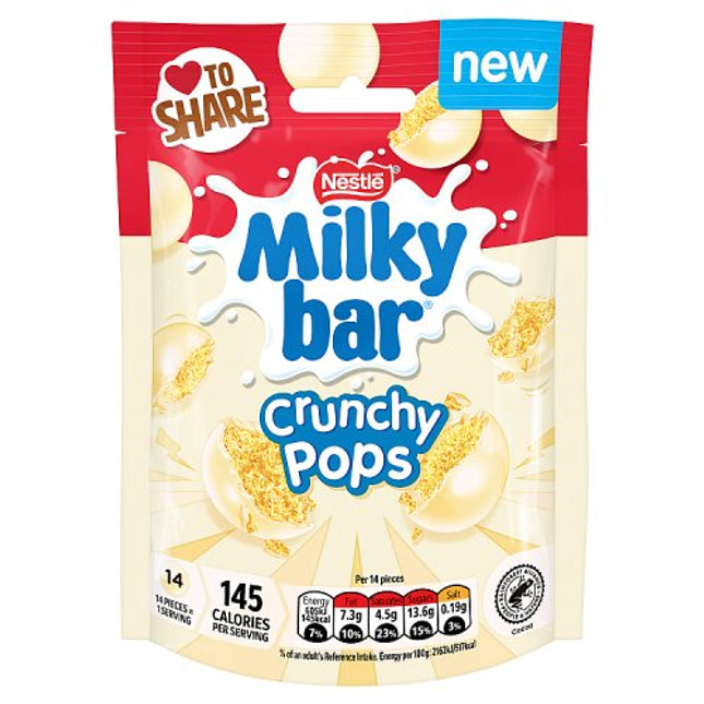 Milkybar Crunchy Pops Pouch 90g
